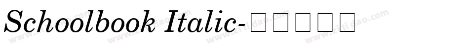 Schoolbook Italic字体转换